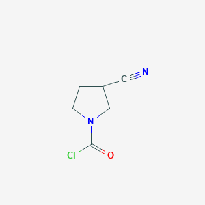B2739940 3-Cyano-3-methylpyrrolidine-1-carbonyl chloride CAS No. 2290353-49-8