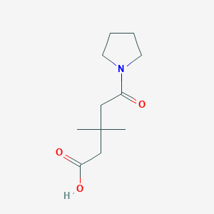molecular formula C11H19NO3 B2739942 3,3-Dimethyl-5-oxo-5-(pyrrolidin-1-yl)pentanoic acid CAS No. 20129-56-0