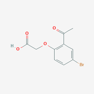 molecular formula C10H9BrO4 B2739947 2-(2-Acetyl-4-bromophenoxy)acetic acid CAS No. 34849-51-9