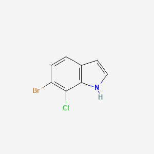 molecular formula C8H5BrClN B2739954 6-溴-7-氯-1H-吲哚 CAS No. 1427377-13-6