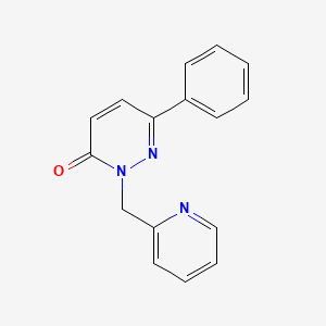 molecular formula C16H13N3O B2739955 6-苯基-2-(吡啶-2-基甲基)吡啶并[2H]-3-酮 CAS No. 941929-89-1