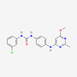 molecular formula C19H18ClN5O2 B2739956 1-(3-Chlorophenyl)-3-(4-((6-methoxy-2-methylpyrimidin-4-yl)amino)phenyl)urea CAS No. 946234-59-9