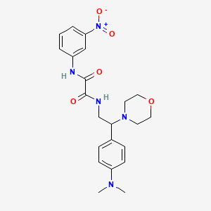 molecular formula C22H27N5O5 B2739965 N'-{2-[4-(dimethylamino)phenyl]-2-(morpholin-4-yl)ethyl}-N-(3-nitrophenyl)ethanediamide CAS No. 900006-24-8