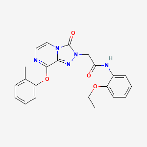 molecular formula C22H21N5O4 B2739969 N-(2-ethoxyphenyl)-2-[8-(2-methylphenoxy)-3-oxo-2H,3H-[1,2,4]triazolo[4,3-a]pyrazin-2-yl]acetamide CAS No. 1251634-10-2