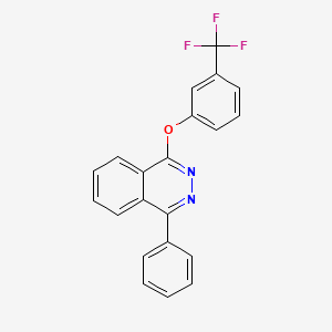 molecular formula C21H13F3N2O B2739976 1-Phenyl-4-[3-(trifluoromethyl)phenoxy]phthalazine CAS No. 78351-93-6
