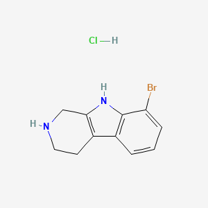 molecular formula C11H12BrClN2 B2739984 8-Bromo-2,3,4,9-tetrahydro-1H-pyrido[3,4-b]indole;hydrochloride CAS No. 1347701-38-5