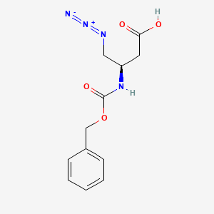 molecular formula C12H14N4O4 B2740006 Z-D-Dbu(N3)-OH 