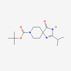 molecular formula C15H25N3O3 B2740026 tert-Butyl 2-isopropyl-4-oxo-1,3,8-triazaspiro[4.5]dec-1-ene-8-carboxylate CAS No. 1713162-87-8