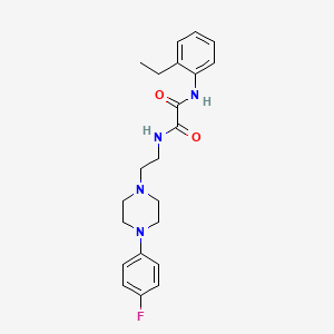 molecular formula C22H27FN4O2 B2740033 N1-(2-ethylphenyl)-N2-(2-(4-(4-fluorophenyl)piperazin-1-yl)ethyl)oxalamide CAS No. 1049572-33-9