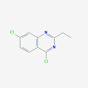 molecular formula C10H8Cl2N2 B2740048 4,7-Dichloro-2-ethylquinazoline CAS No. 1046580-57-7
