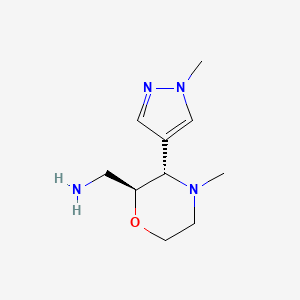 molecular formula C10H18N4O B2740060 Rac-[(2R,3R)-4-methyl-3-(1-methyl-1H-pyrazol-4-yl)morpholin-2-yl]methanamine CAS No. 1969287-63-5