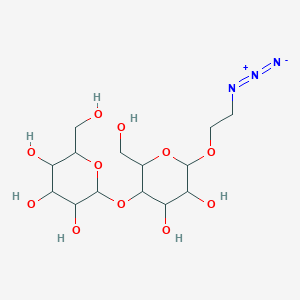 molecular formula C14H25N3O11 B2740068 2-[6-(2-Azidoethoxy)-4,5-dihydroxy-2-(hydroxymethyl)oxan-3-yl]oxy-6-(hydroxymethyl)oxane-3,4,5-triol CAS No. 230286-11-0