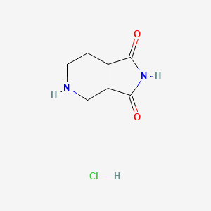 molecular formula C7H11ClN2O2 B2740098 octahydro-1H-pyrrolo[3,4-c]pyridine-1,3-dione hydrochloride CAS No. 1384431-35-9