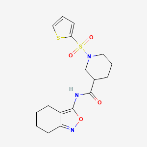 molecular formula C17H21N3O4S2 B2740115 N-(4,5,6,7-tetrahydro-2,1-benzoxazol-3-yl)-1-(thiophene-2-sulfonyl)piperidine-3-carboxamide CAS No. 946247-36-5