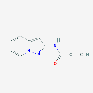 molecular formula C10H7N3O B2740121 N-Pyrazolo[1,5-a]pyridin-2-ylprop-2-ynamide CAS No. 2305319-06-4