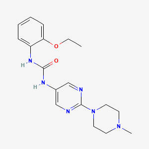 molecular formula C18H24N6O2 B2740146 1-(2-Ethoxyphenyl)-3-[2-(4-methylpiperazin-1-yl)pyrimidin-5-yl]urea CAS No. 1396846-14-2