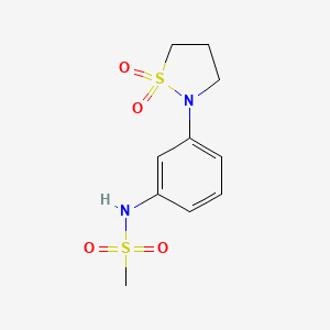molecular formula C10H14N2O4S2 B2740160 N-(3-(1,1-dioxidoisothiazolidin-2-yl)phenyl)methanesulfonamide CAS No. 942011-03-2