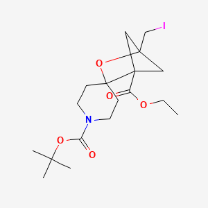 1'-Tert-butyl 1-ethyl 4-(iodomethyl)-3-oxaspiro[bicyclo[2.1.1]hexane-2,4'-piperidine]-1,1'-dicarboxylate