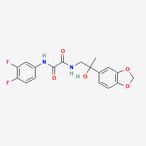 N1-(2-(benzo[d][1,3]dioxol-5-yl)-2-hydroxypropyl)-N2-(3,4-difluorophenyl)oxalamide