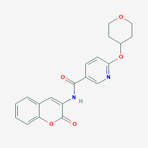 N-(2-oxo-2H-chromen-3-yl)-6-((tetrahydro-2H-pyran-4-yl)oxy)nicotinamide