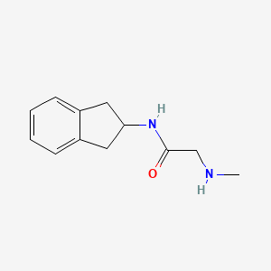 molecular formula C12H17ClN2O B2740224 N-(2,3-dihydro-1H-inden-2-yl)-N~2~-methylglycinamide CAS No. 1282120-86-8