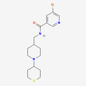 molecular formula C17H24BrN3OS B2740225 5-bromo-N-{[1-(thian-4-yl)piperidin-4-yl]methyl}pyridine-3-carboxamide CAS No. 2034523-79-8
