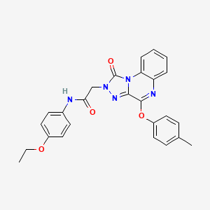 molecular formula C26H23N5O4 B2740237 N-(4-ethoxyphenyl)-2-[4-(4-methylphenoxy)-1-oxo-1H,2H-[1,2,4]triazolo[4,3-a]quinoxalin-2-yl]acetamide CAS No. 1185168-67-5