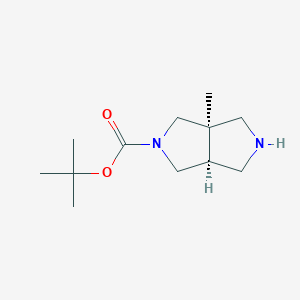 molecular formula C12H22N2O2 B2740244 (3aR,6aS)-tert-Butyl 3a-methylhexahydropyrrolo[3,4-c]pyrrole-2(1H)-carboxylate CAS No. 2095396-65-7