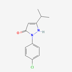 molecular formula C12H13ClN2O B2740247 1-(4-chlorophenyl)-3-isopropyl-1H-pyrazol-5-ol CAS No. 925563-30-0