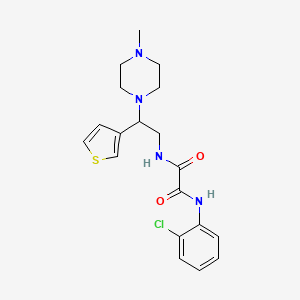 molecular formula C19H23ClN4O2S B2740263 N'-(2-chlorophenyl)-N-[2-(4-methylpiperazin-1-yl)-2-(thiophen-3-yl)ethyl]ethanediamide CAS No. 946302-96-1
