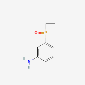 molecular formula C9H12NOP B2740325 3-(1-Oxo-1lambda5-phosphetan-1-yl)aniline CAS No. 2413875-72-4