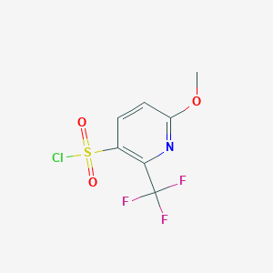 molecular formula C7H5ClF3NO3S B2740335 6-Methoxy-2-(trifluoromethyl)pyridine-3-sulfonyl chloride CAS No. 1699051-47-2
