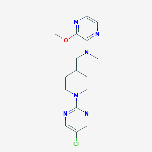 molecular formula C16H21ClN6O B2740337 N-{[1-(5-chloropyrimidin-2-yl)piperidin-4-yl]methyl}-3-methoxy-N-methylpyrazin-2-amine CAS No. 2380143-12-2
