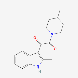 molecular formula C17H20N2O2 B2740340 1-(2-methyl-1H-indol-3-yl)-2-(4-methylpiperidin-1-yl)ethane-1,2-dione CAS No. 852368-44-6