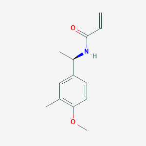 molecular formula C13H17NO2 B2740352 N-[(1R)-1-(4-Methoxy-3-methylphenyl)ethyl]prop-2-enamide CAS No. 2361608-44-6