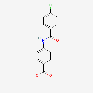 molecular formula C15H12ClNO3 B2740370 Methyl 4-[(4-chlorobenzoyl)amino]benzoate CAS No. 39799-72-9