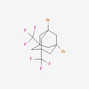 molecular formula C12H12Br2F6 B2740415 1,3-Dibromo-5,7-bis(trifluoromethyl)adamantane CAS No. 71759-72-3