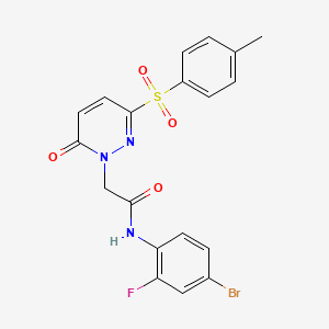 molecular formula C19H15BrFN3O4S B2740418 N-(4-bromo-2-fluorophenyl)-2-(6-oxo-3-tosylpyridazin-1(6H)-yl)acetamide CAS No. 1286718-88-4
