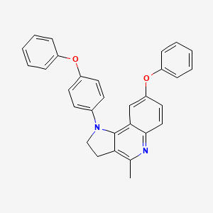 molecular formula C30H24N2O2 B2740423 4-methyl-8-phenoxy-1-(4-phenoxyphenyl)-1H,2H,3H-pyrrolo[3,2-c]quinoline CAS No. 865658-30-6