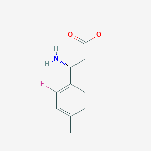 molecular formula C11H14FNO2 B2740428 methyl(3R)-3-amino-3-(2-fluoro-4-methylphenyl)propanoate CAS No. 1213352-78-3