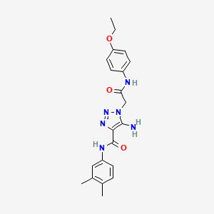 molecular formula C21H24N6O3 B2740435 5-amino-N-(3,4-dimethylphenyl)-1-{[(4-ethoxyphenyl)carbamoyl]methyl}-1H-1,2,3-triazole-4-carboxamide CAS No. 866016-32-2