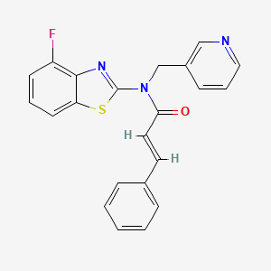 molecular formula C22H16FN3OS B2740436 N-(4-fluorobenzo[d]thiazol-2-yl)-N-(pyridin-3-ylmethyl)cinnamamide CAS No. 895011-66-2