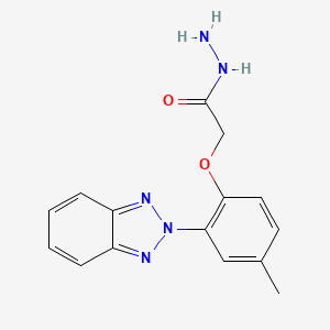 molecular formula C15H15N5O2 B2740476 2-[2-(2H-1,2,3-benzotriazol-2-yl)-4-methylphenoxy]acetohydrazide CAS No. 697239-73-9