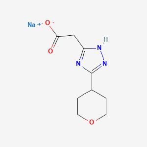 B2740478 sodium 2-[5-(oxan-4-yl)-4H-1,2,4-triazol-3-yl]acetate CAS No. 2094381-30-1