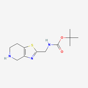 molecular formula C12H19N3O2S B2740555 tert-butyl N-({4H,5H,6H,7H-[1,3]thiazolo[4,5-c]pyridin-2-yl}methyl)carbamate CAS No. 2089277-64-3