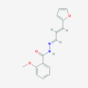 molecular formula C15H14N2O3 B274056 N'-[3-(2-furyl)-2-propenylidene]-2-methoxybenzohydrazide 