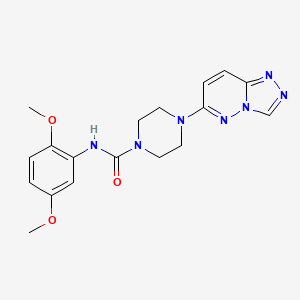 molecular formula C18H21N7O3 B2740574 4-([1,2,4]triazolo[4,3-b]pyridazin-6-yl)-N-(2,5-dimethoxyphenyl)piperazine-1-carboxamide CAS No. 1060205-20-0