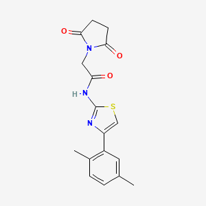 molecular formula C17H17N3O3S B2740612 N-[4-(2,5-dimethylphenyl)-1,3-thiazol-2-yl]-2-(2,5-dioxopyrrolidin-1-yl)acetamide CAS No. 441289-44-7