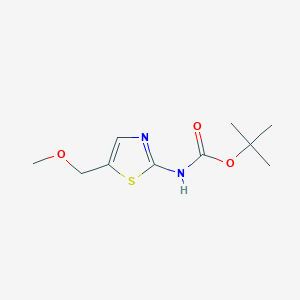 molecular formula C10H16N2O3S B2740654 tert-Butyl N-[5-(methoxymethyl)-1,3-thiazol-2-yl]carbamate CAS No. 1936477-03-0