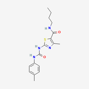 molecular formula C17H22N4O2S B2740705 N-butyl-4-methyl-2-(3-(p-tolyl)ureido)thiazole-5-carboxamide CAS No. 942010-72-2